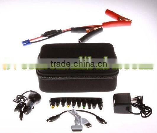 Hot sale new portable power bank 12V 2500mah small size easy carry for cars/iphone/ipad/laptop computers with flashlights