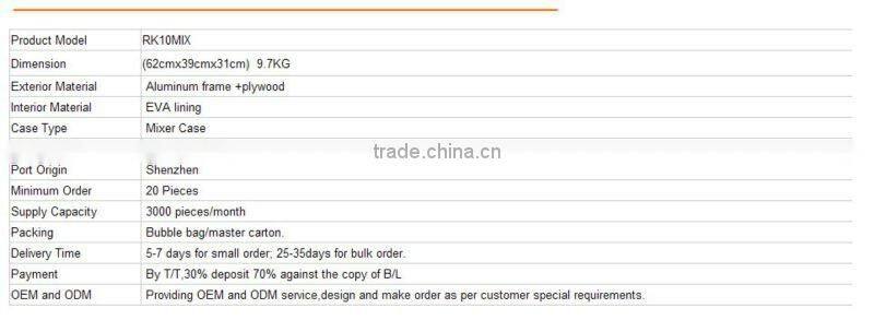 RK mixer cases with keyboard tray