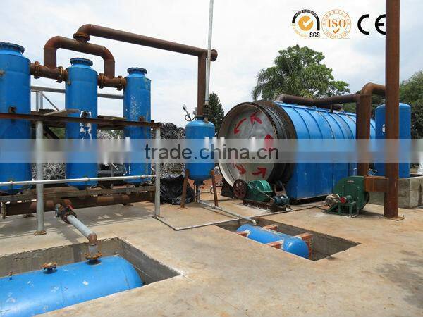 Engineers overseas provided used tyre batch pyrolysis plant with CE ISO