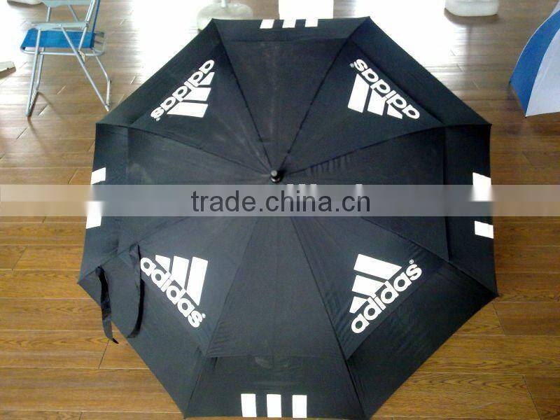 Durable promotional fiberglass windproof golf umbrella