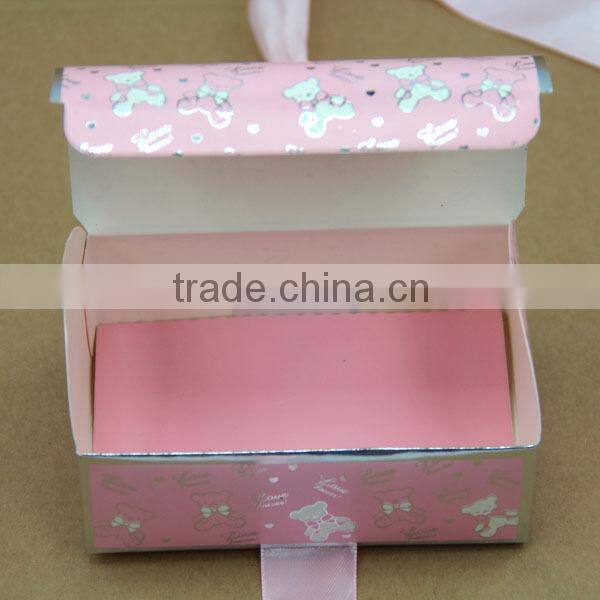 pink and blue paper printing box for cakes or candy
