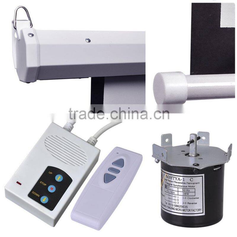 Matte White Electric Projection Screen with remote control