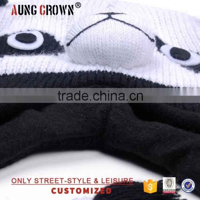 Custom knit animal acrylic beanie cap