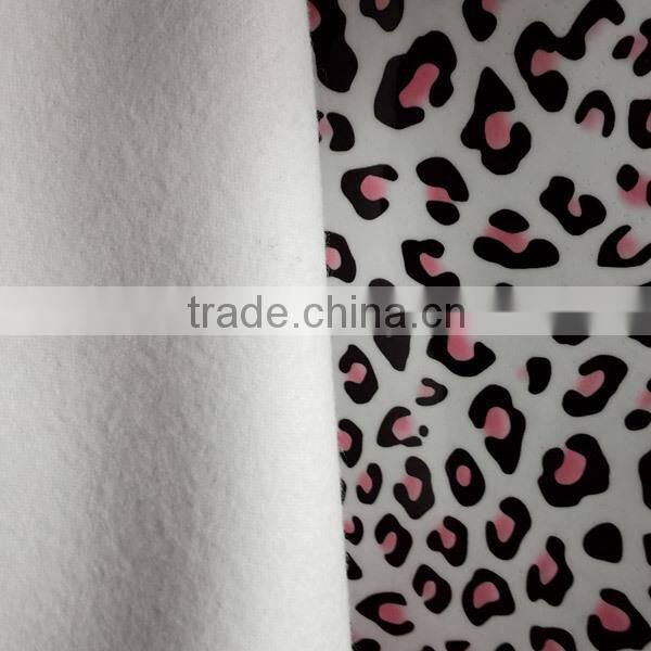 Fashion leopard skin surface pu artificial leather action leather