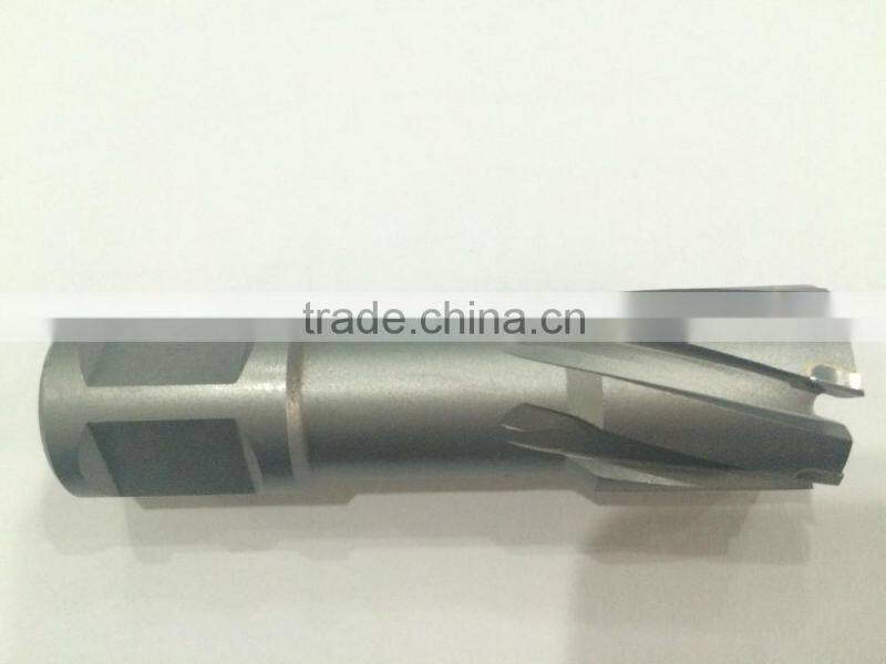 HSS annular drill with weldon shank cutters