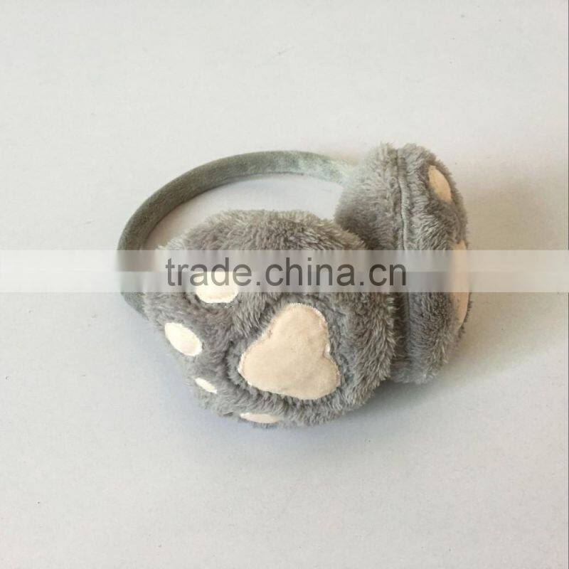 Super adorable winter warm plush earmuffs carton earmuff for child