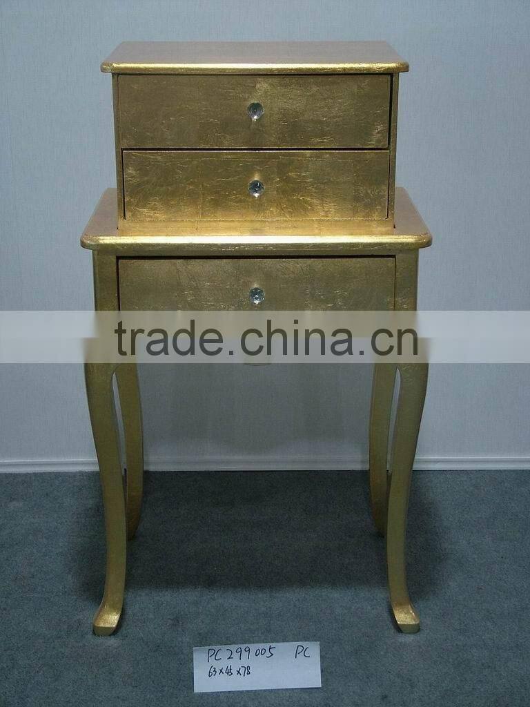 Continental Gold simple wooden tables
