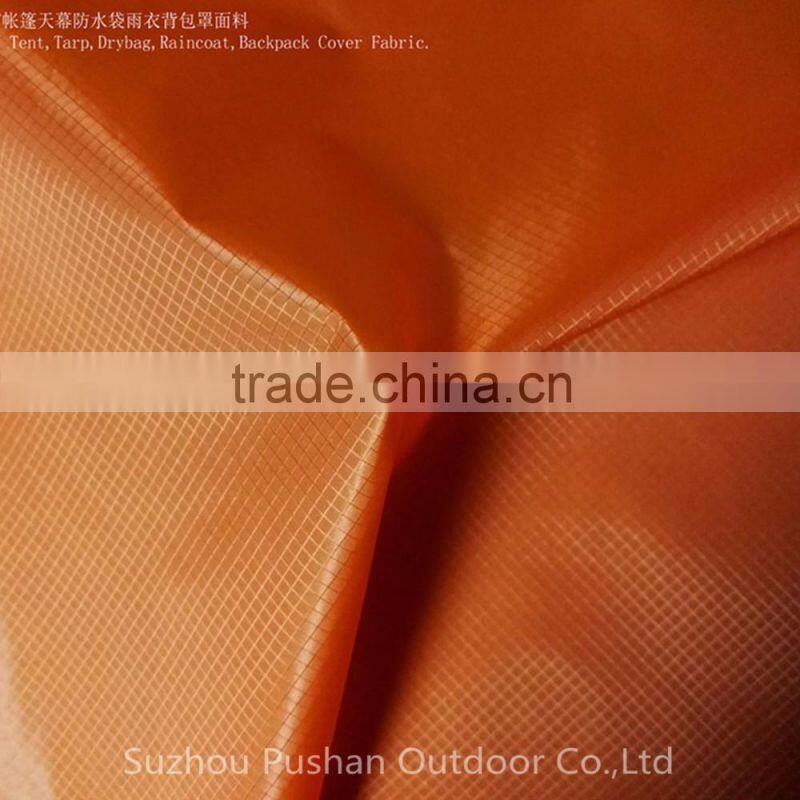 Supply 20D*30D Nylon Diamond Ripstop PU/Silicone 5,000mm for Dry Bag,Tent,Tarp,Raincoat, Backpack cover