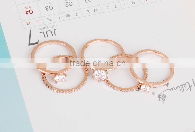New Wear 5 Pcs Rings To One Plated 18kgp Gold 2 Gram Gold Ring