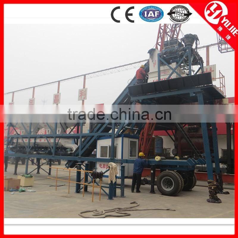 Mobile concrete batching plant for sale,35m3/h mixed concrete plant