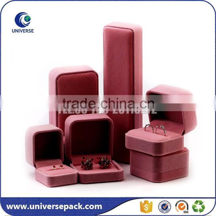 Oem design velvet earring box for gift
