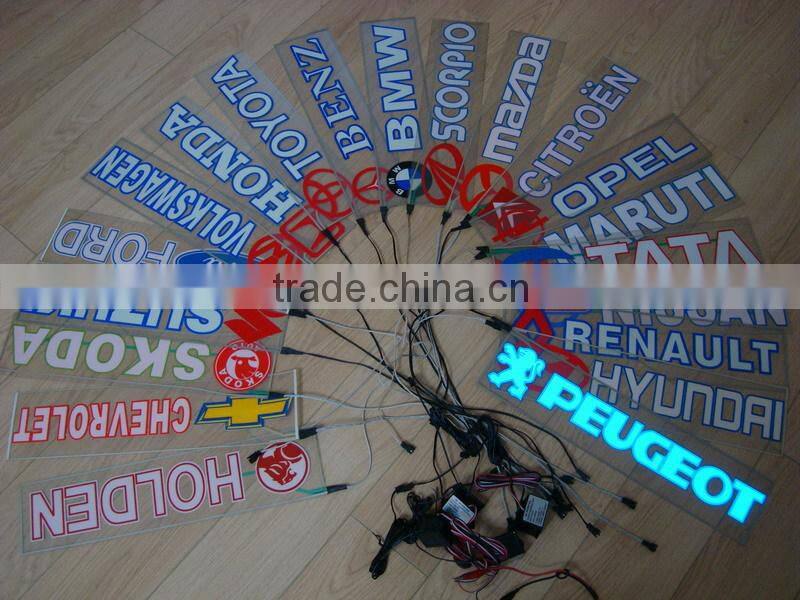 400mmX100mm EL flash car sticker,EL flashing sticker,equalizer el car sticker