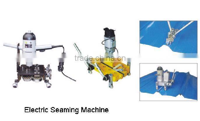 Aluminum standing seam forming machine