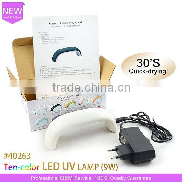 2016 Newest Design 9W Mini CCFL+LED UV Lamp Nail Dryer for Nails Art Curing Gel