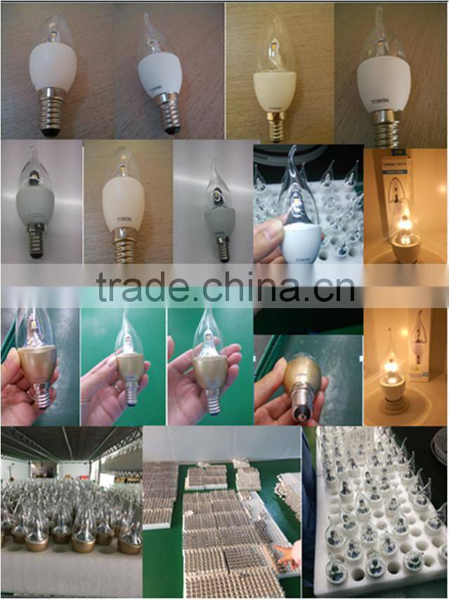 TUV GS CE ROHS CERTIFICATE E14 4W led twisted led bulb candle light