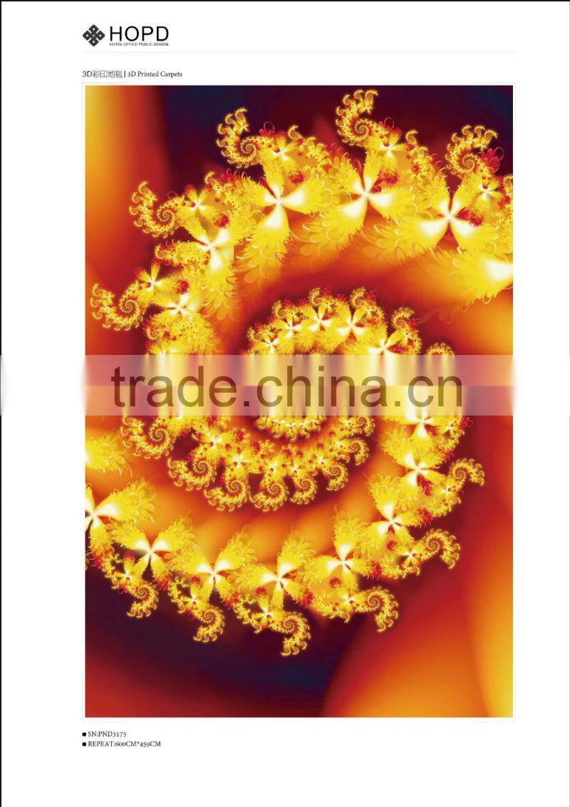 GREAT pattern 3D printed Carpet for decoration, hotel, ballroom