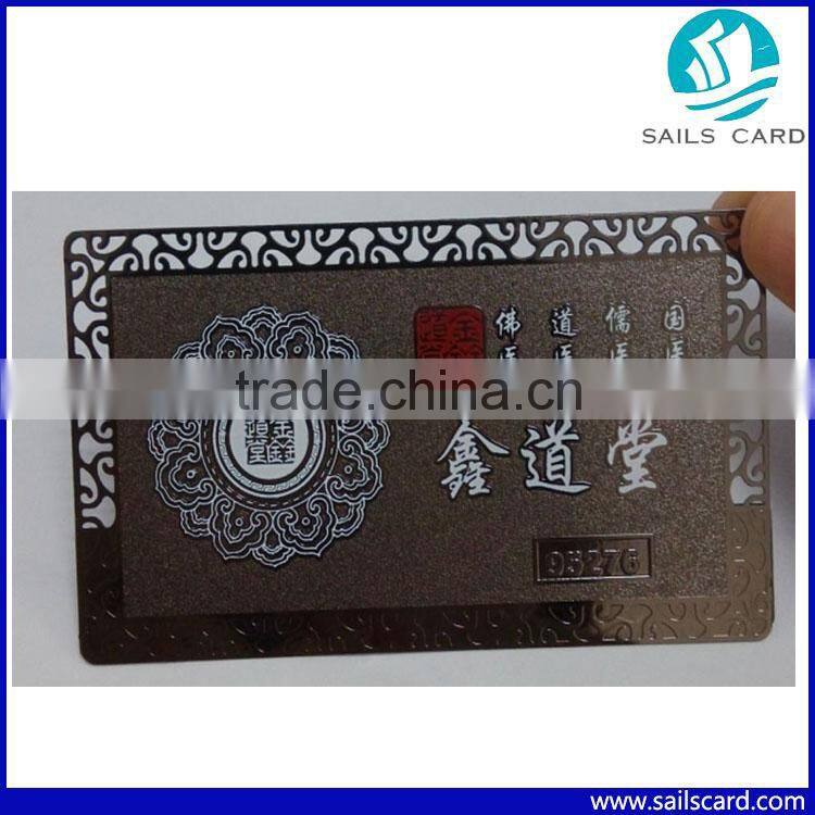 Stainless Steel Membership Metal Business Cards For Sale