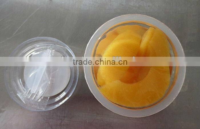 Canned fresh fruits plastic cup