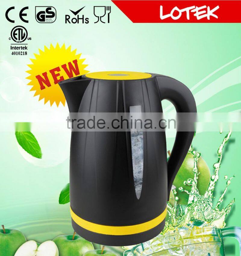 striking bule LED 1.7L plastic kettle with CE CB GS