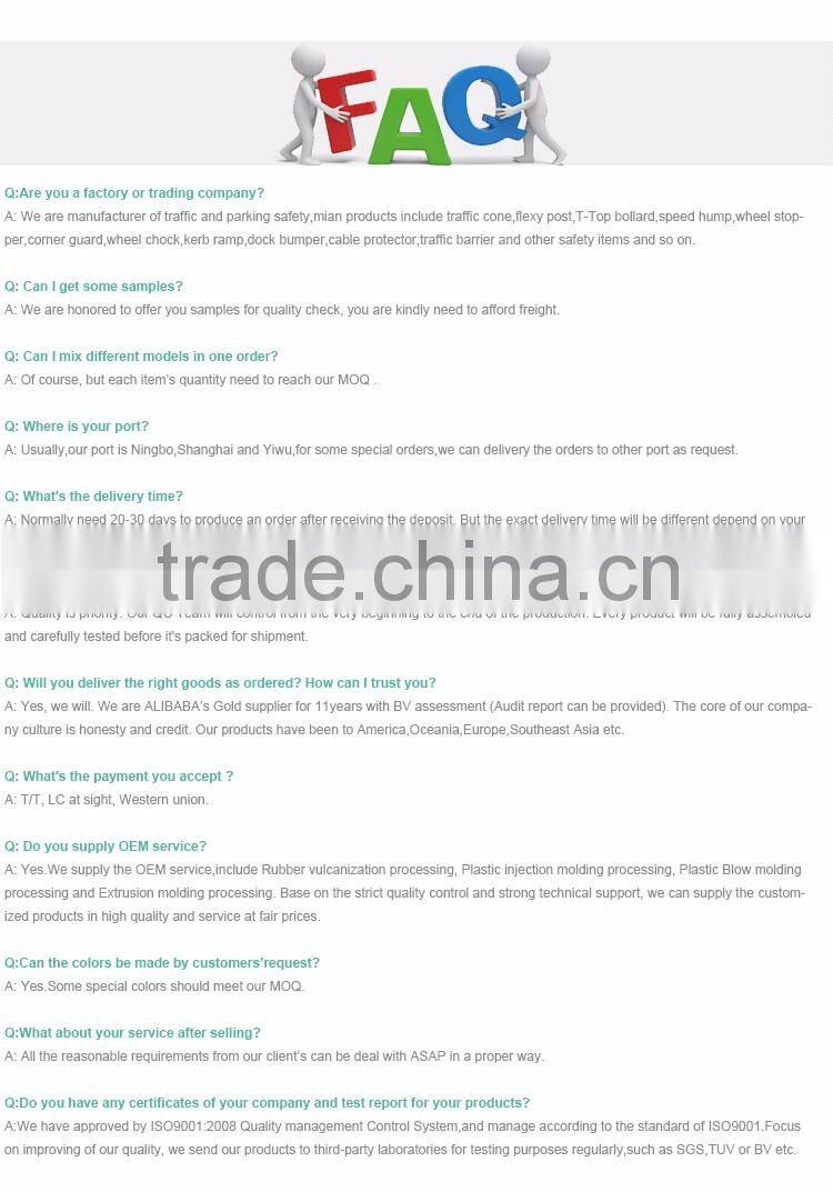 Wholesale Chinese facotry Low price 3-foot Durable Rubber wheel stopper