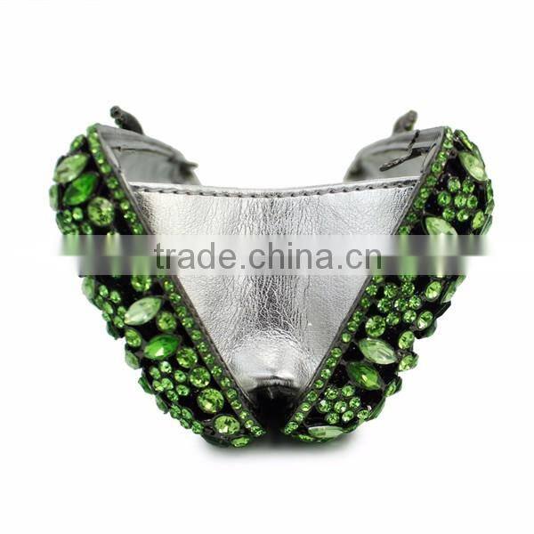 clear plain green crystal clutch evening bag bridal wedding party stone handbags (8717A-G2)