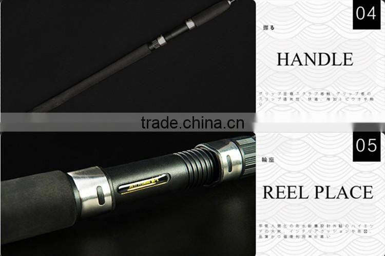 Spinning Solid Glass Fiber Fishing Pole Lure Fishing Rod 2 Sections