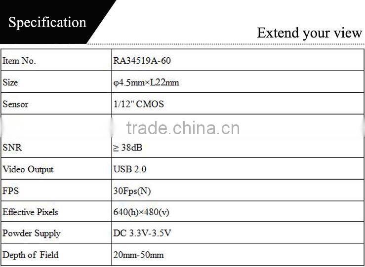 6 pcs 2000 Lux hihg intensity led lights DC5V 4.5mm usb camera module