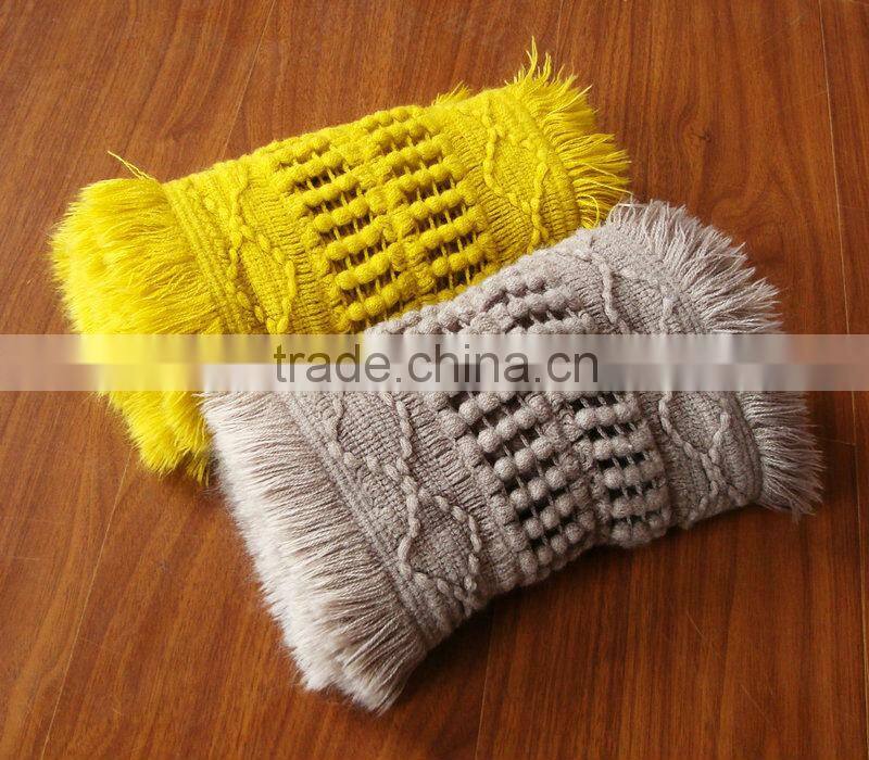 2013 fashion latest design ladies textured knitting snood scarf