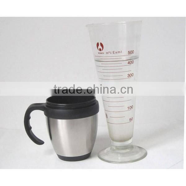 500ml double wall stainless steel tankards with plasitc inner & handle