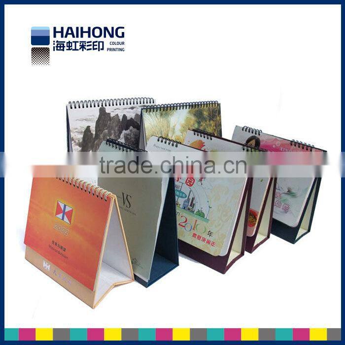 Coloring wall/table calendar spiral-bound printing