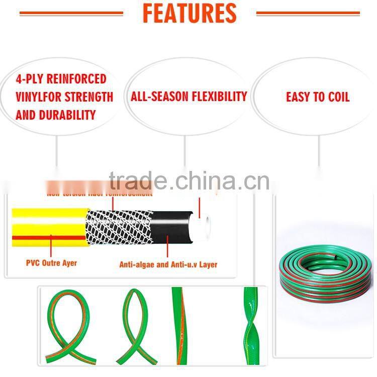 PVC Tube Braided Reinforced Water Hose , Garden Hose