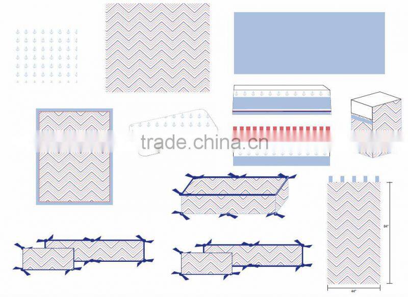 White Background Airplane Embroidery Boys Comforter Sets