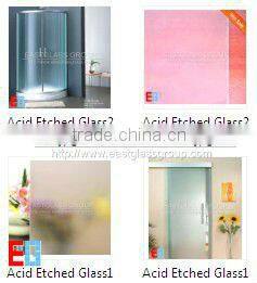 Acid etched glass frosted glass
