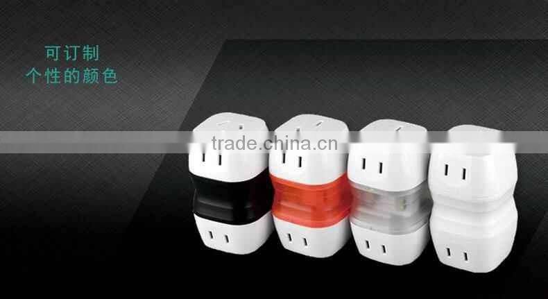 Fashion design multifunctional Korea travel adapter with diverse plugs for charging