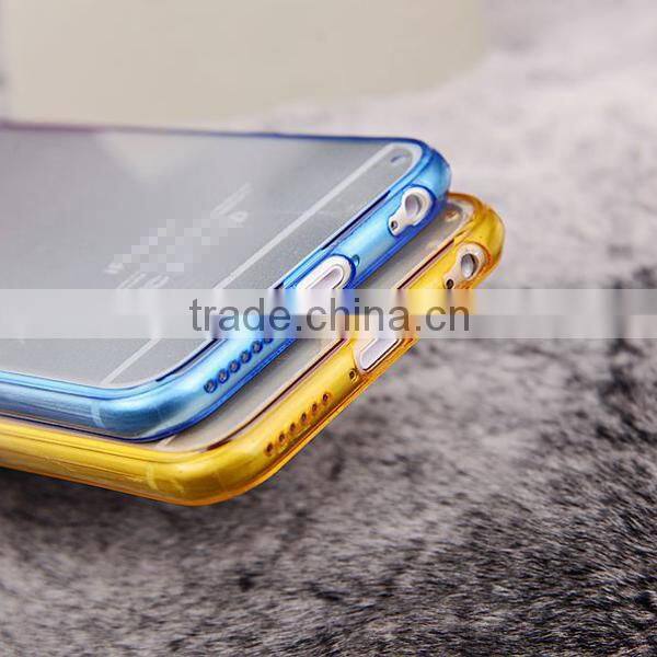 Fashion two gradient color phone shell rainbow silicone phone cases