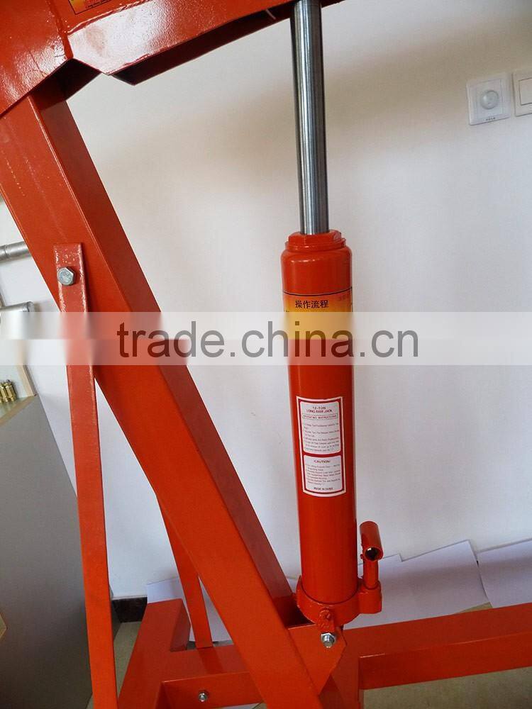 Stationary manual hydraulic jack engine hoist crane