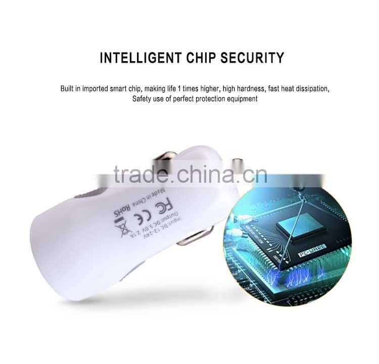 Fast charging universal USB car charger for mobile phone