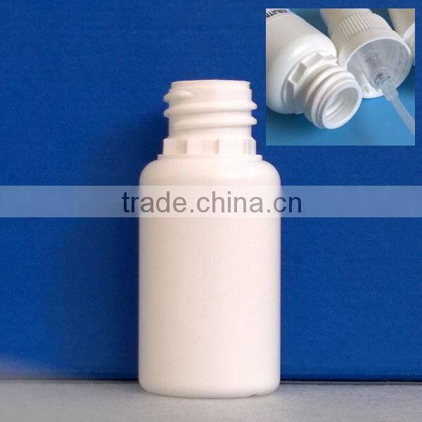20ml Wide Cylinder Shape Pharmaceitical HDPE Nonrefillable Spray Bottle with Fine Mist Sprayer