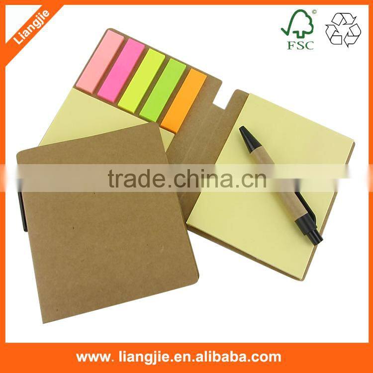 Memo pad with plastic holder, notepad with printing plastic holder