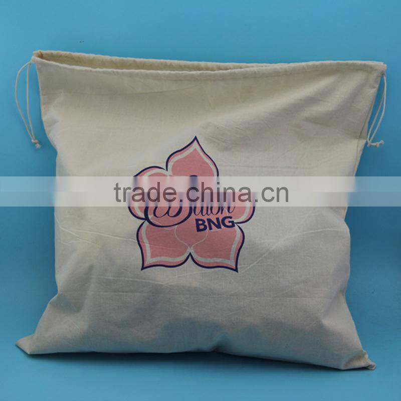 Organic small drawstring cotton gift bag exporter
