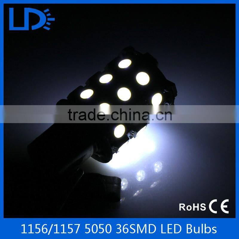 Hot selling factory wholesale car light 5050 36leds white color car led bulb 1156