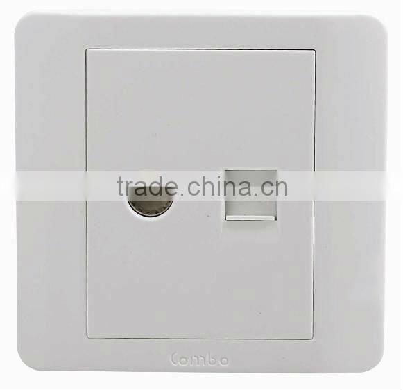1 Tel+1 Computer socket CXA14151 wall switch