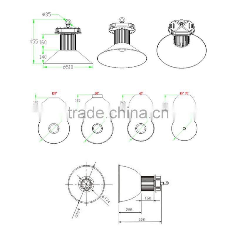 Meanwell LED Driver Indoor Light Cover Stained Glass Lamp Shade