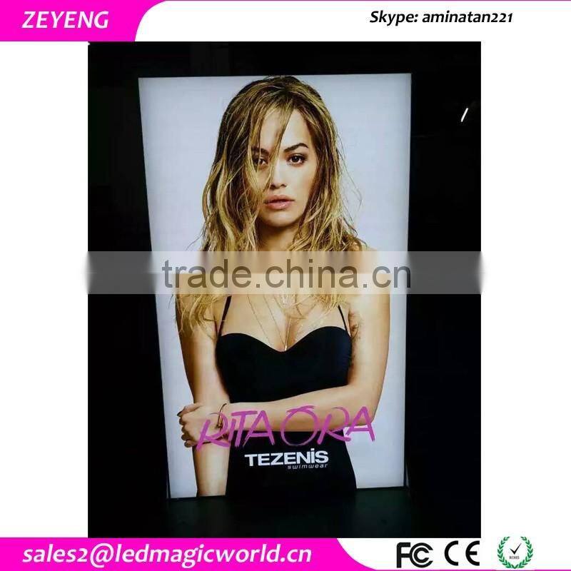 Branded clothing shops advertising lighted billboard Fashionable aluminum frame sign