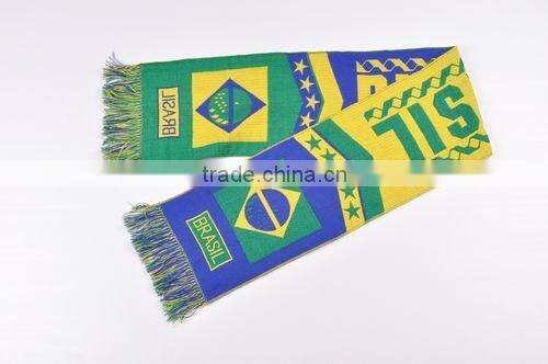 Acrylic Jacquard football fan scarf OEM welcome