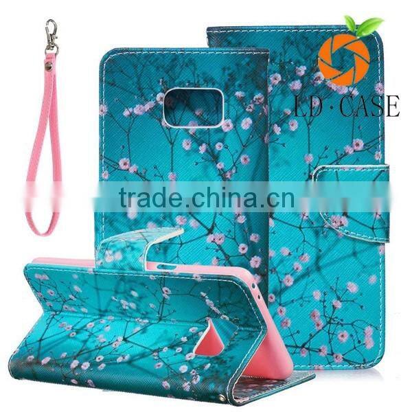 Customized PU Left and right open Blank Sublimation cell phone holster for samsung note 7
