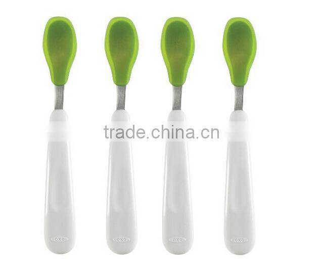 OXO high quality Tot Feeding Spoon Set with Soft Silicone spoons