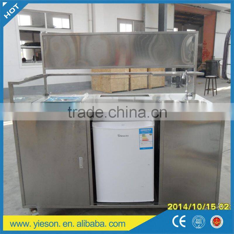 stainless steel hot dog carts mobile hot dog trolley cart for sale