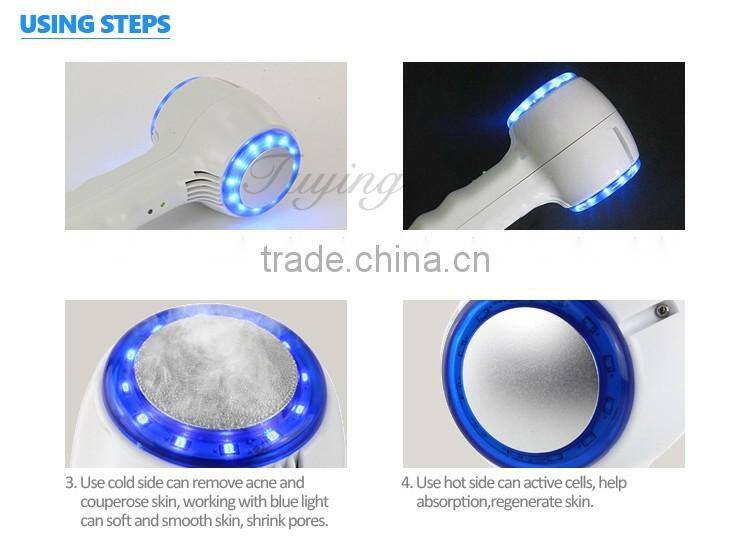 led beauty machine hot cold hammer machine with blue and red light