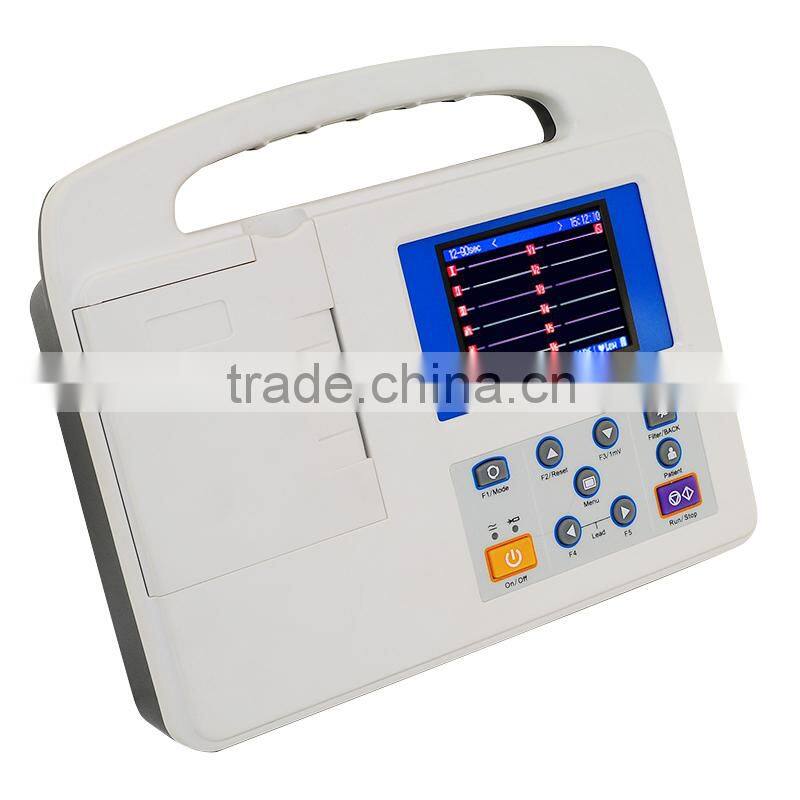 Portable Color LCD Digital 1-channel Electrocardiograph ECG Machine EKG Machine-EKG-901-Shelly